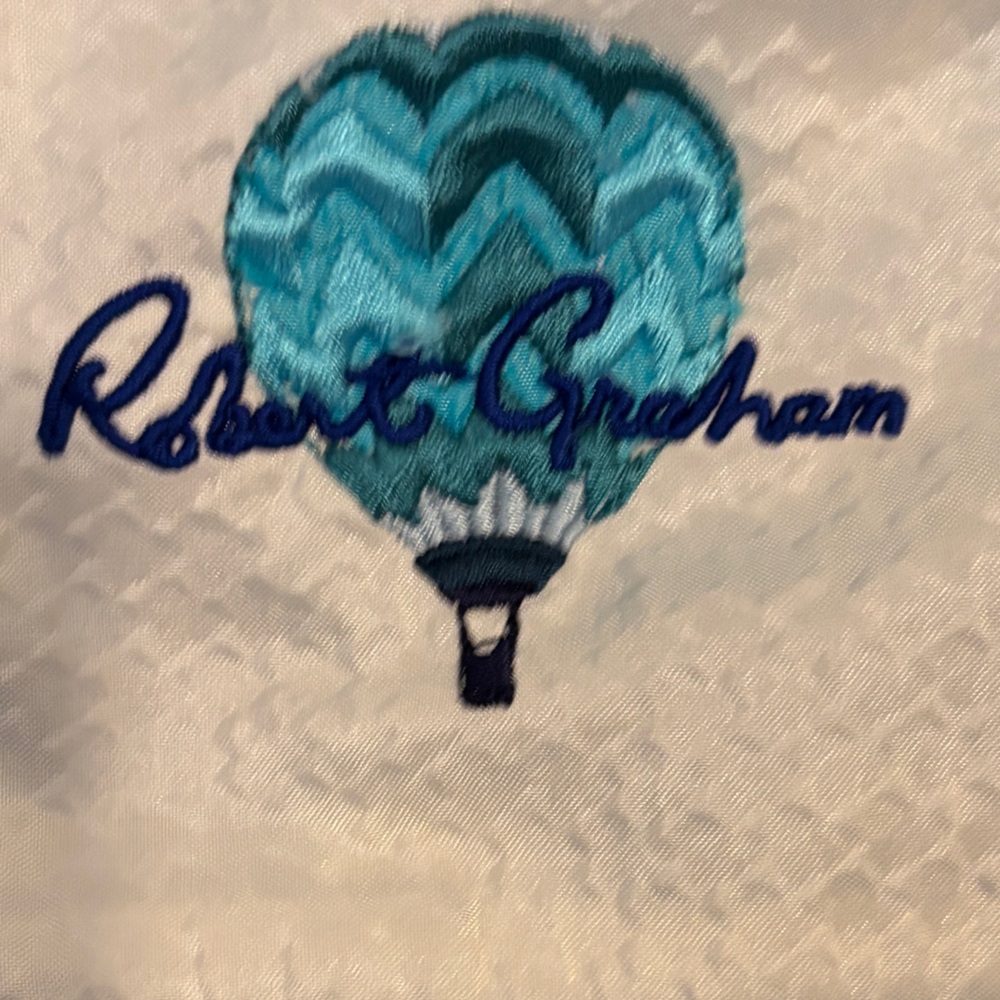Robert Graham Blue & White Cotton Checked Collared Shirt Women’s Medium - Picture 4 of 10